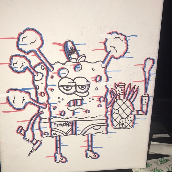 SpongeBob glitch painting - Picture 1 of 2